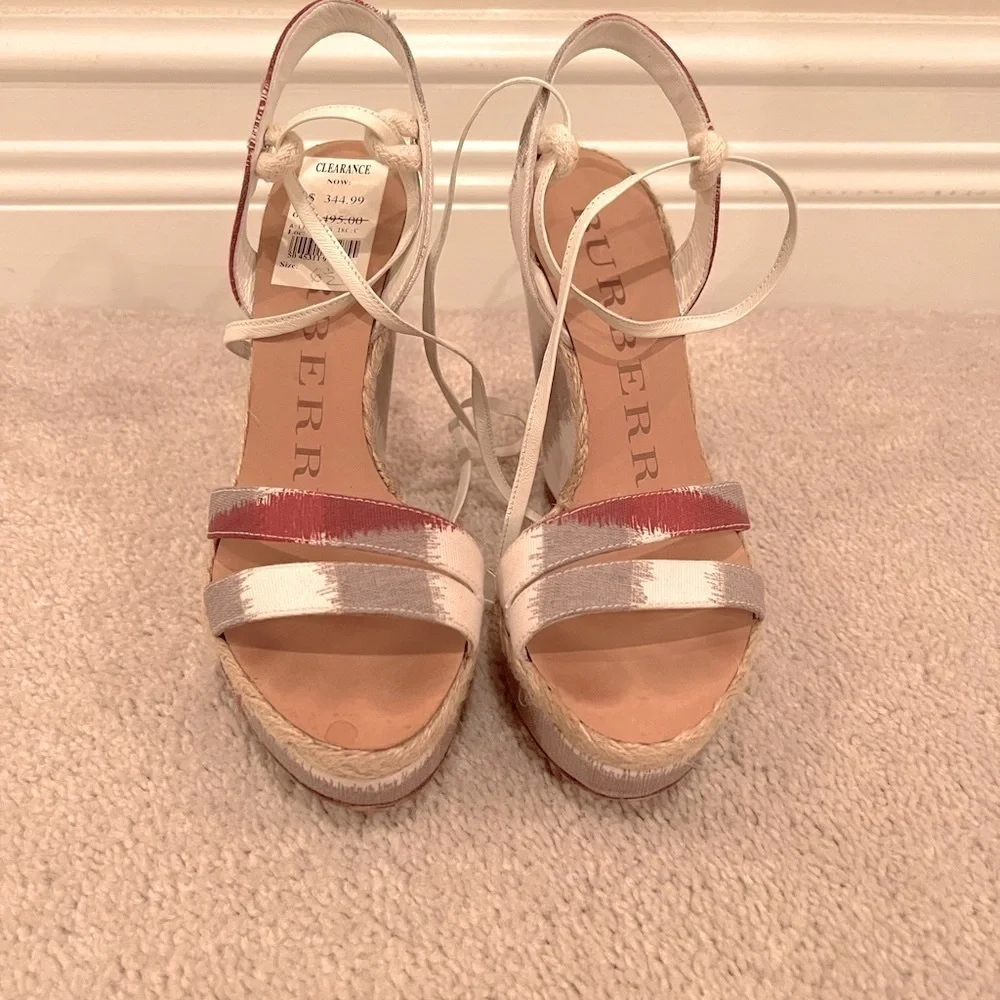 Burberry Wedges in Excellent Condition. Size 6.5